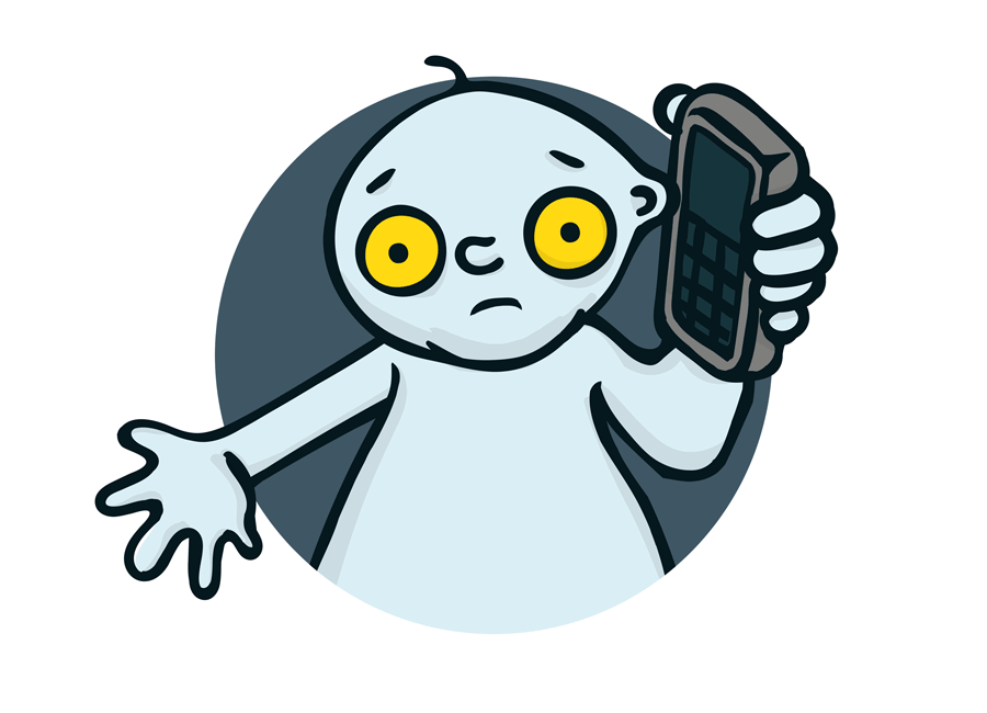 Mondmann telefoniert